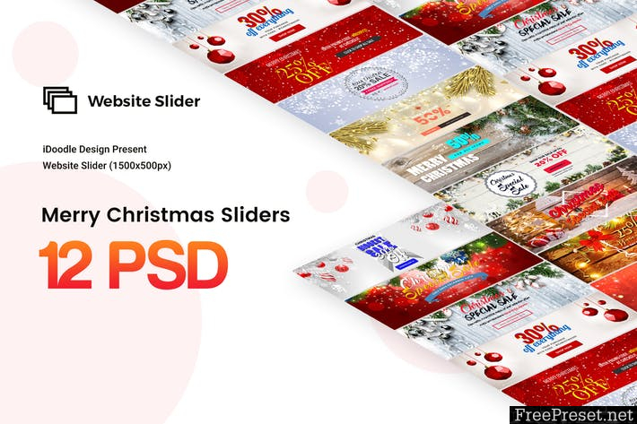 Merry Christmas Sliders Website - 12 PSD - Q4Y8WP