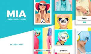 Mia Instagram Story and Post Template 6DYG9T - PSD
