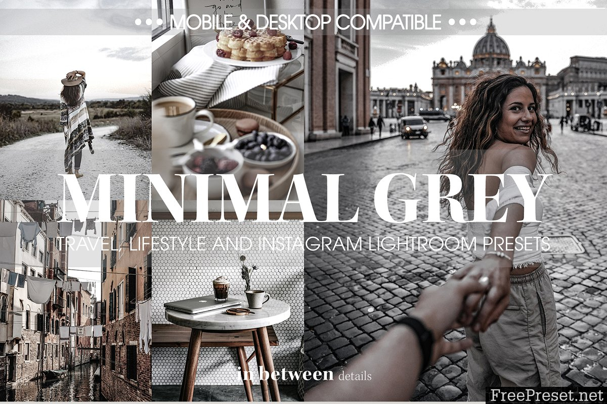 Minimal Grey Lightroom Mobile Preset 3836032