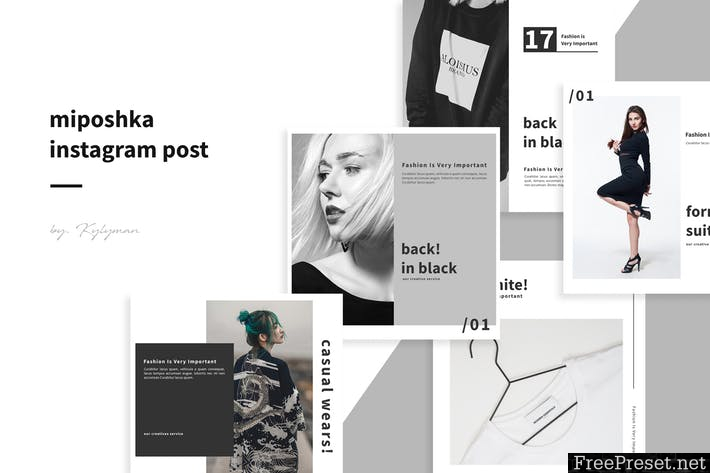 Miposhka - Instagram Posts Template KR2J5E - PSD