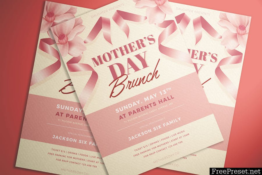 Mother's Day Brunch Flyer - DRRDBT - AI, PSD