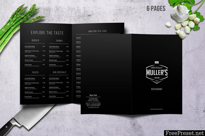 Download Muller S Bifold A4 Us Letter Elegant Menu 6azkzr Psd