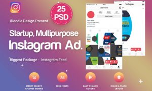 Multipurpose, Startup Instagram Ad - 25 PSD - 5A3JCY