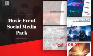 Music Event Social Media Pack - C2UBSME - PSD