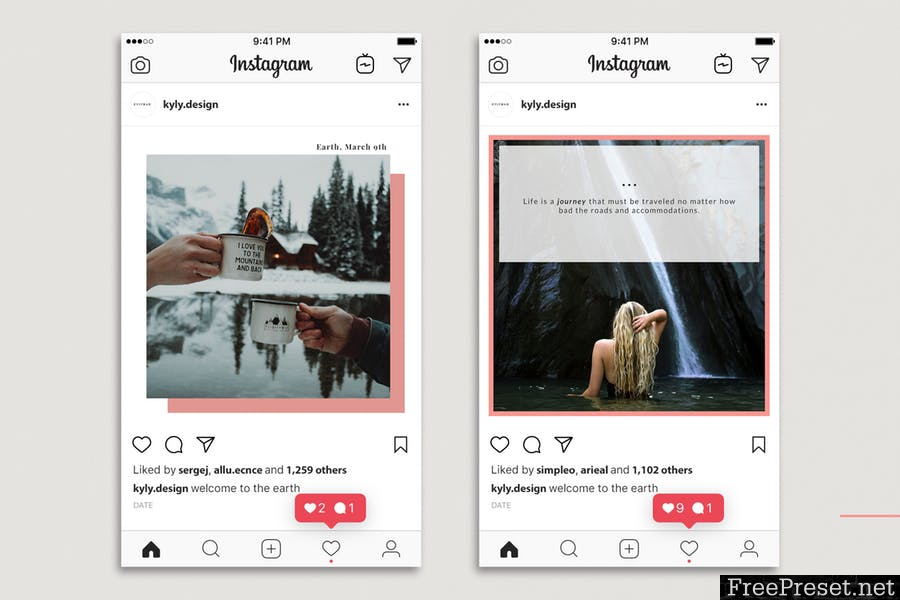 Nate - Instagram Posts Template ZCTV8D - PSD