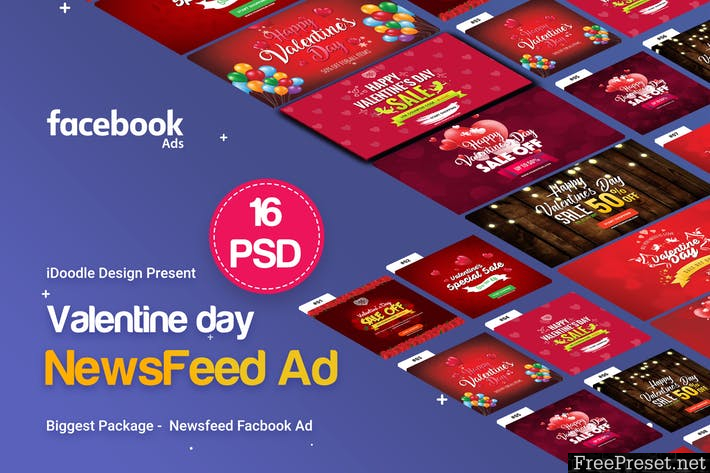 NewsFeed Valentine’s Day Banners Ad - 16 PSD