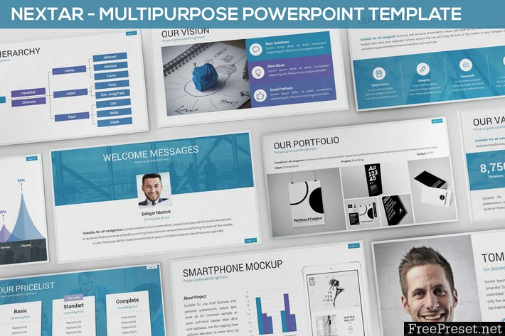 Nextar - Multipurpose Powerpoint Template N5HPSV - PPTX, PPT