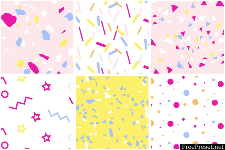 Party Patterns set of 12 M6A67Z - AI, EPS, JPG, PNG