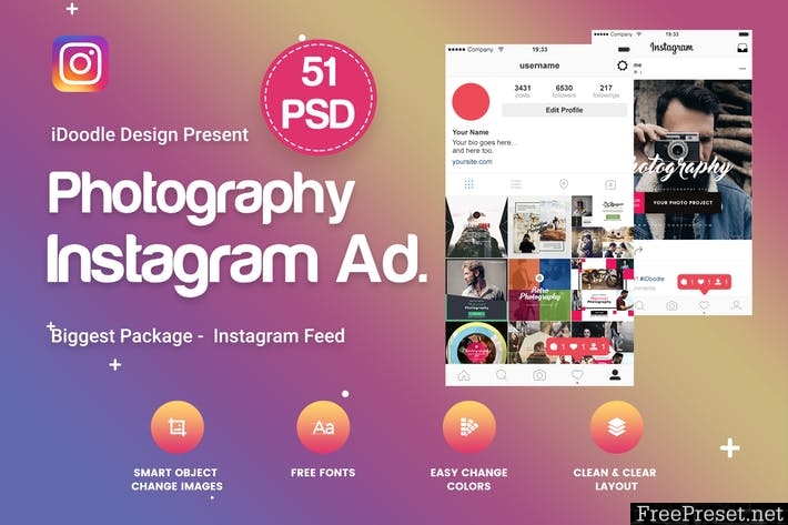 Photography Instagram Banners Ads - 51 PSD - D59NM3