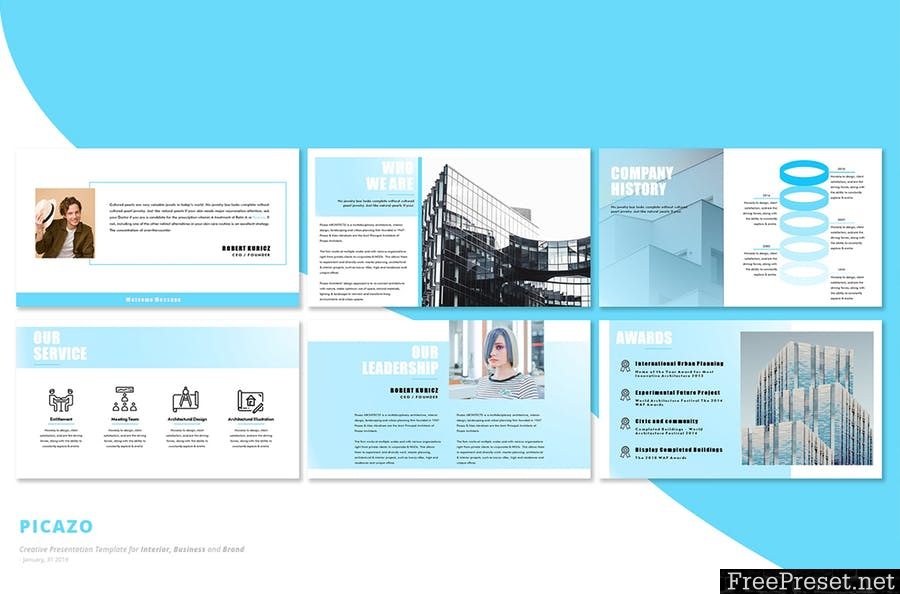 Picazo - Architecture Powerpoint Template - PPTX