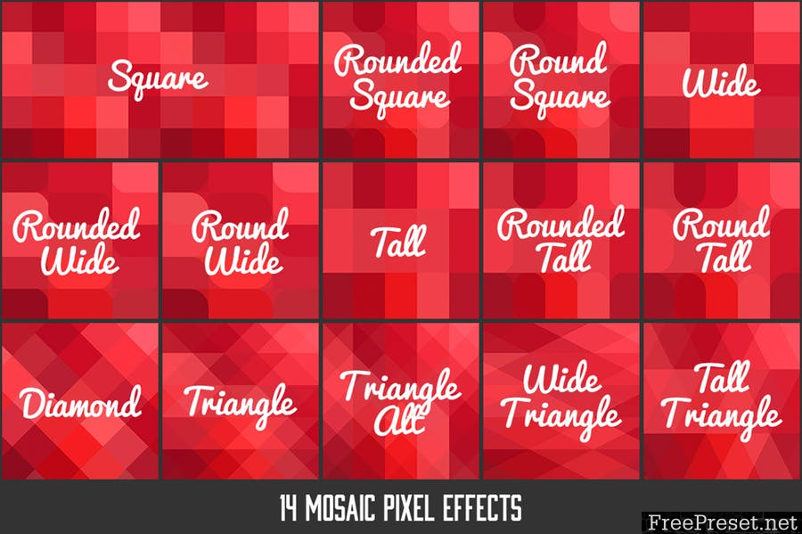 Pixelator – 14 Triangular Mosaic Pixel Effects XHAQPS