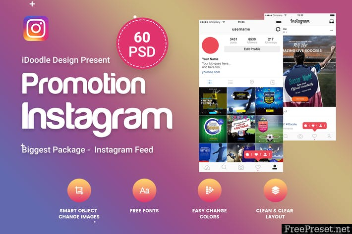 Promotion Instagram - 60 PSD - GTGGSF
