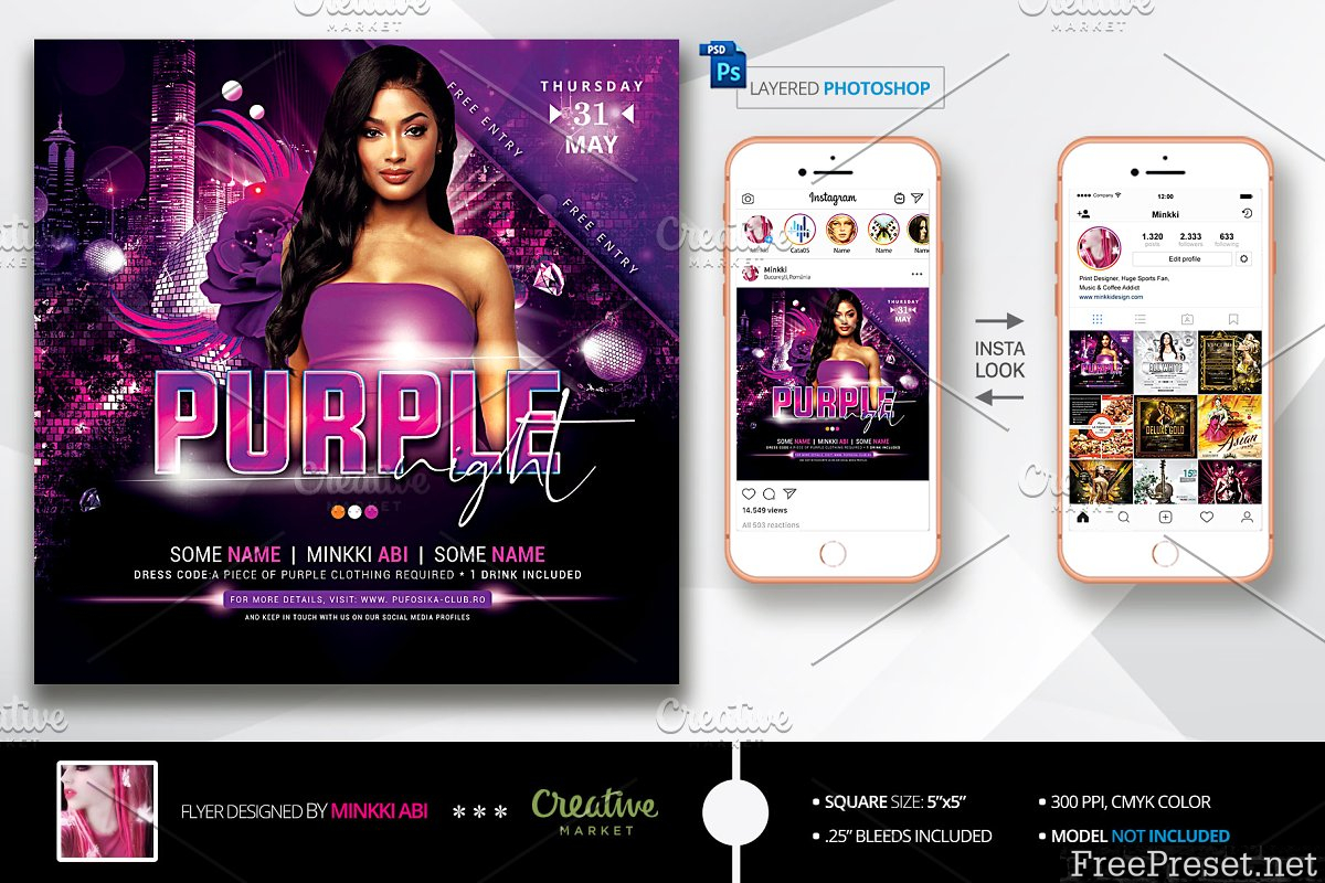 Purple Night Flyer 3803324