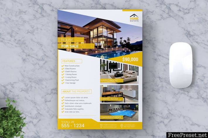 Real Estate Flyer Vol #01 M6QZH3 - PSD