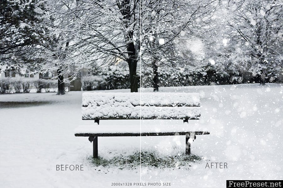 Real Snow Photoshop Action 7WY7Y7