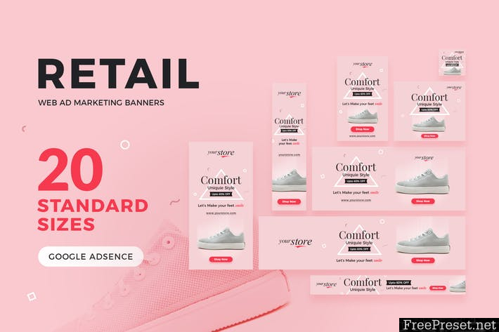 Retail Web Ad Marketing Banners - CD5KAP -  PSD