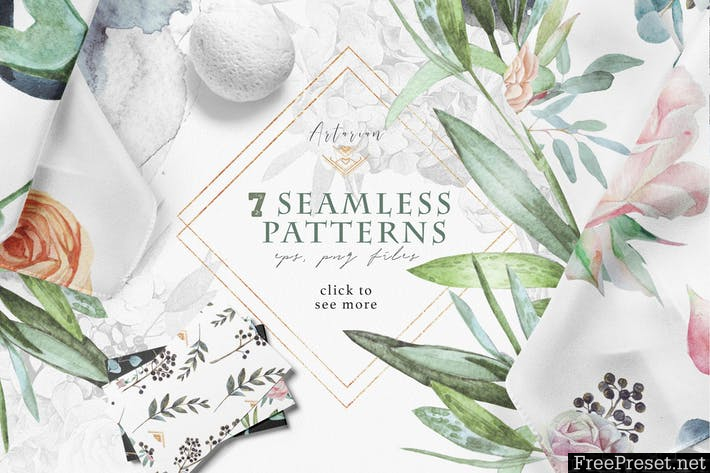 Seamless patterns "Artarian" vol.2.3 7A89AP - Vector