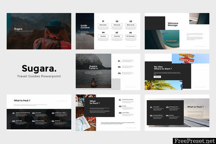 Sugara : Travel Guides Powerpoint Template 7CQZBT - PPTX