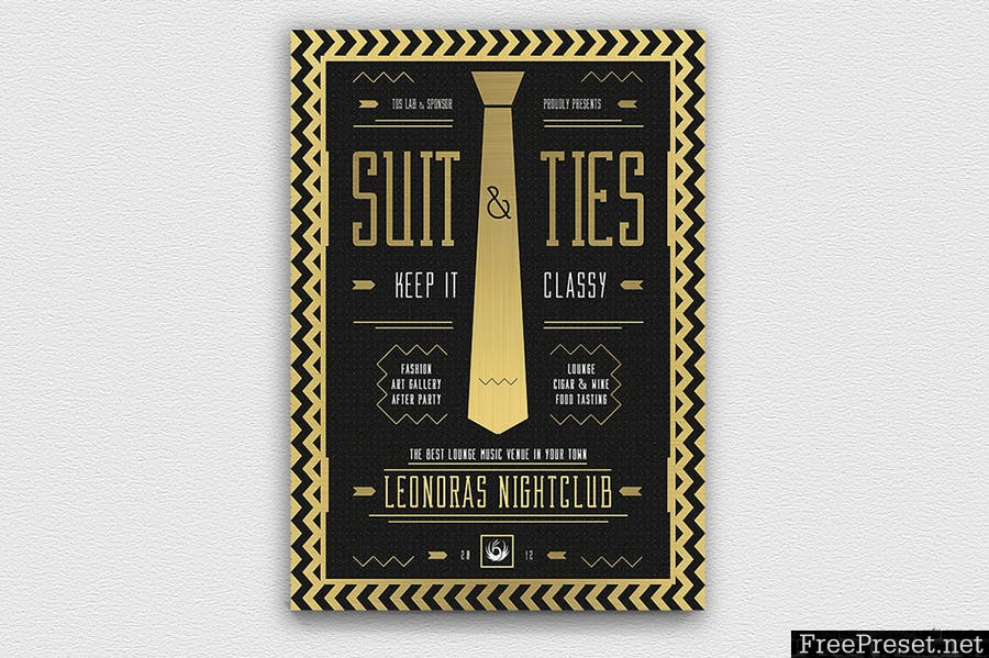 Suit and Tie Flyer Template V3 - 9NRLV9 - PSD