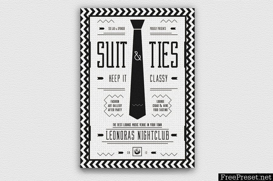 Suit and Tie Flyer Template V3 - 9NRLV9 - PSD