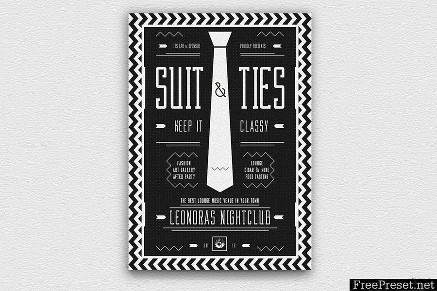 Suit and Tie Flyer Template V3 - 9NRLV9 - PSD