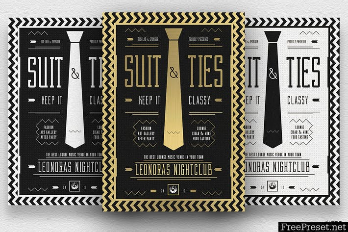 Suit and Tie Flyer Template V3 - 9NRLV9 - PSD