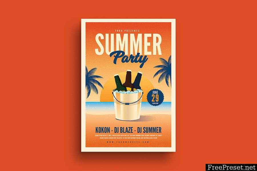 Summer Beer Event Flyer 7865CZ - AI, PSD