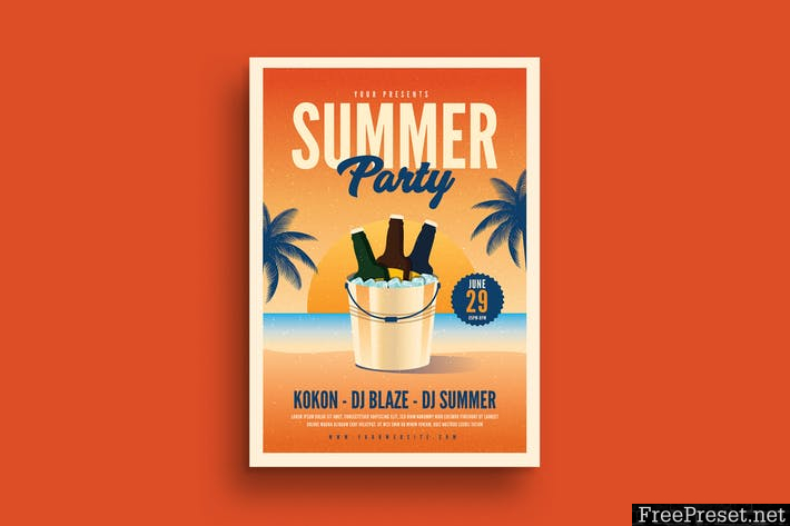 Summer Beer Event Flyer 7865CZ - AI, PSD