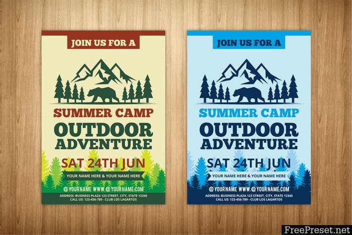 Summer camp flyer 2 - Q4HKJS - PSD