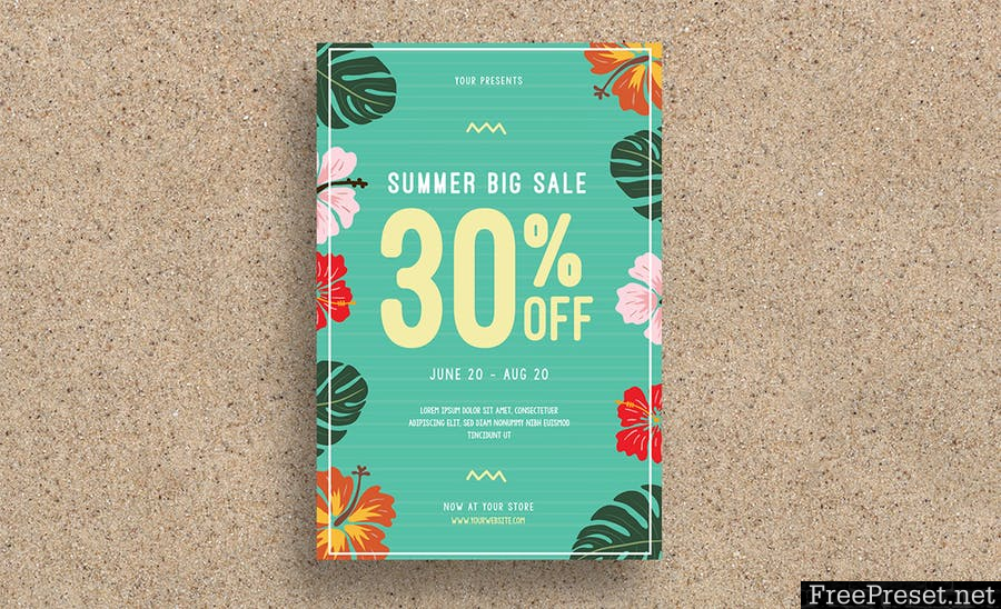 Summer Sale Flyer+ instagram Post PMQBUQ - AI, PSD