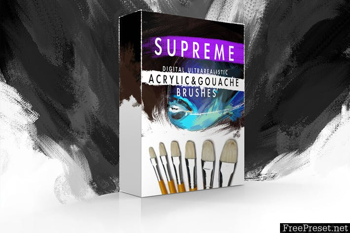 Supreme Acrylic & Gouache Photoshop Brushes - ABR