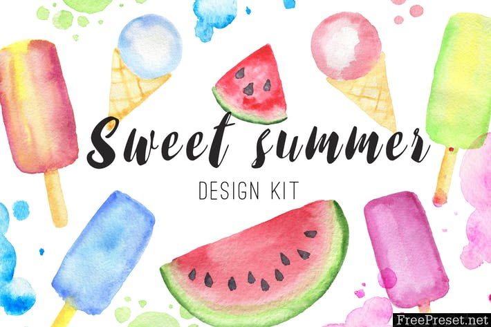 Sweet Summer Design Kit 4GRJT4 - JPG, PNG