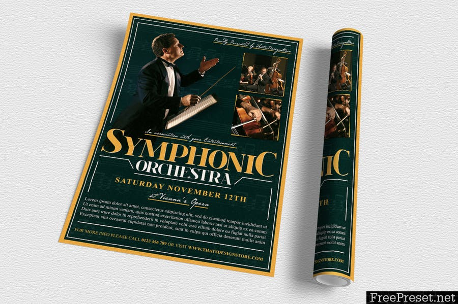 Symphonic Orchestra Flyer Template V2 - MYD84U - PSD