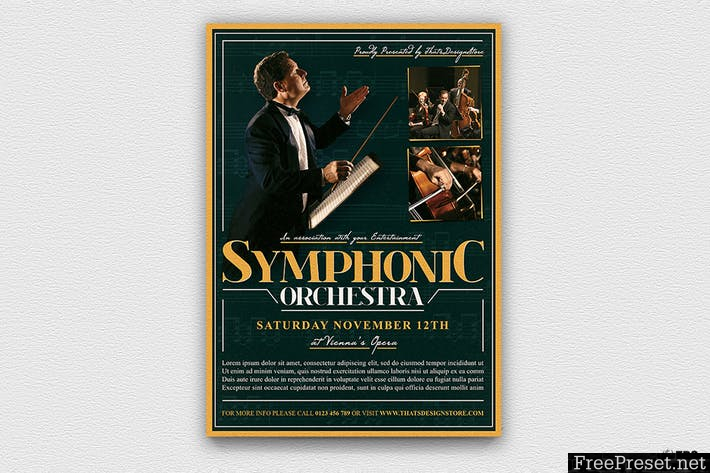 Symphonic Orchestra Flyer Template V2 - MYD84U - PSD