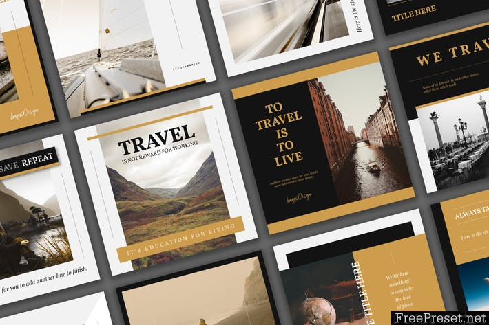 Travel Social Media Template Pack