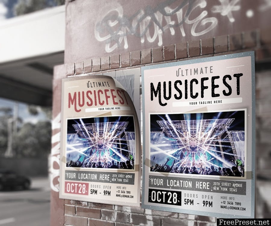 Ultimate MusicFest Flyers - ZU58PS - AI, PSD