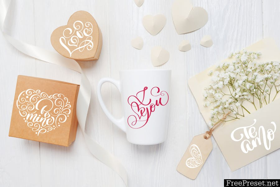 Valentine's Day lettering photo overlays YSY8YS