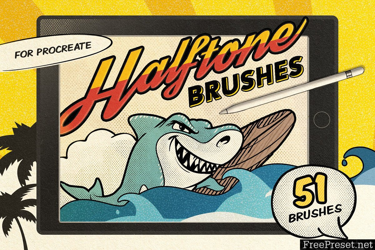 vintage comic brushes procreate free
