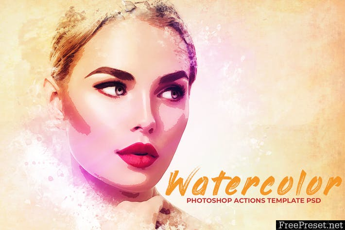 Watercolor Photoshop PSD Template