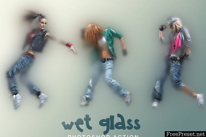 Wet Glass Photoshop Action GFGWG6