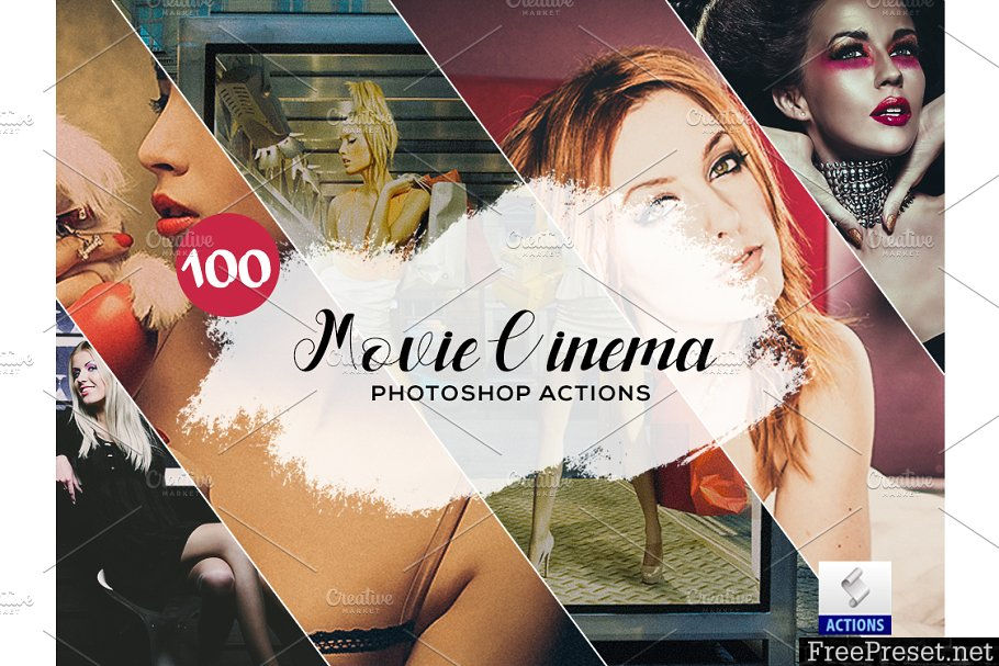 100 Movie Cinema Photoshop Actions 3934836