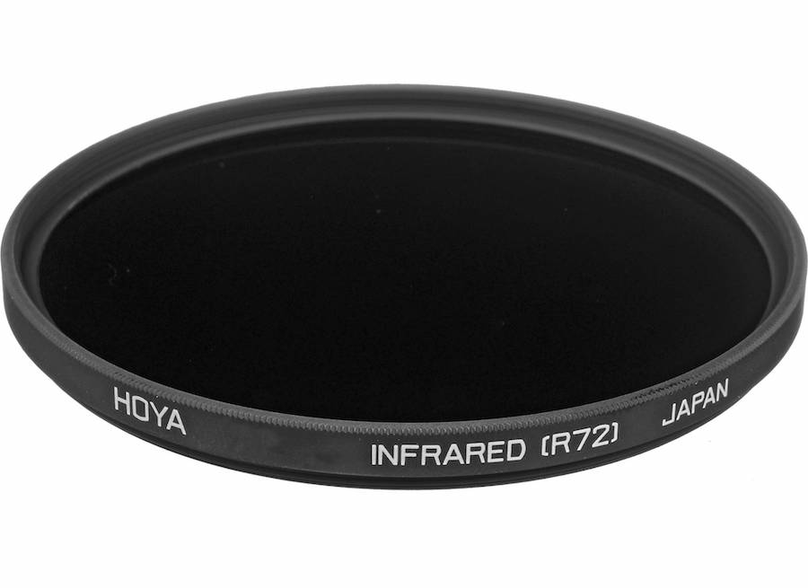 An image of a Hoya R72 infrared camera lens filter