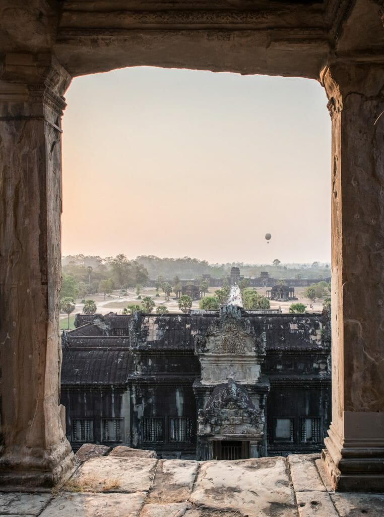 A properly exposed image of a temple landscape