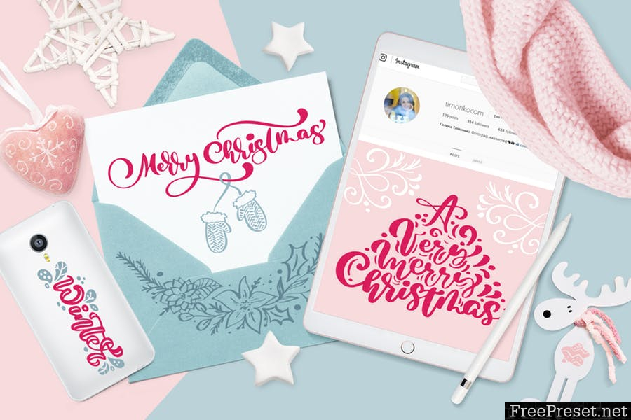 Christmas lettering quotes & design EYT7W8 - AI, EPS, PNG, SVG