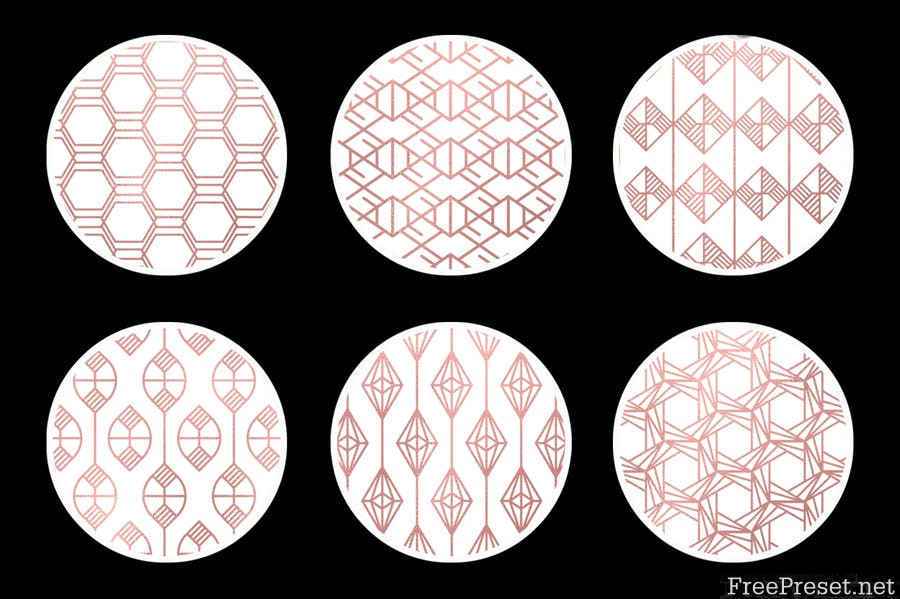 Geometric Rosegold Pattern 3FT7KS - JPG, PNG