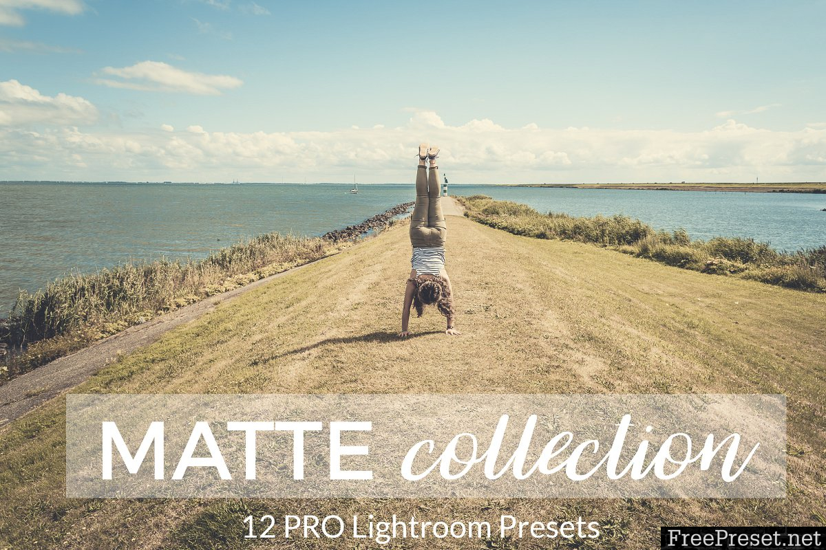 Matte Lightroom Presets 1807072Matte Collection is a professionally designed pack of 12 Lightroom Presets for giving your photos a beautiful, vintage, faded and film look.  Matte Collection is a must have for photographers, bloggers and instagramers: travel, landscape, wedding or portraits photos.  This pack contains a total of 12 Lightroom Presets.  BUY THEM AND START ENHANCING YOUR PHOTOS NOW  Works with:  RAW, DNG, JPG, TIFF and PSD files. Best results with RAW/DNG.  Compatible with:  Adobe Lightroom 4, 5, 6 and CC. Windows PC and Mac  They don´t work with Adobe Photoshop  Installation:  Download the presets and unzip them.  Open the Presets Folder in Lightroom o PC: Edit Preferences o MAC: Lightroom Preferences  Go to “Presets” tab and click on “Show Lightroom Presets Folder”  Go to “Lightroom” folder and then to “Develop Presets” folder  Paste the presets into the “Develop Presets” folder.  Maybe you want to create a subfolder.  Close and Open Lightroom again  Start using them