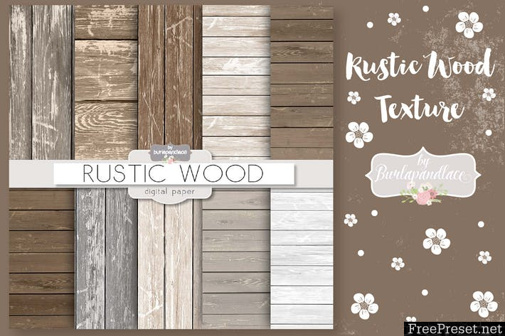 Wood rustic digital paper LNVNDV - JPG