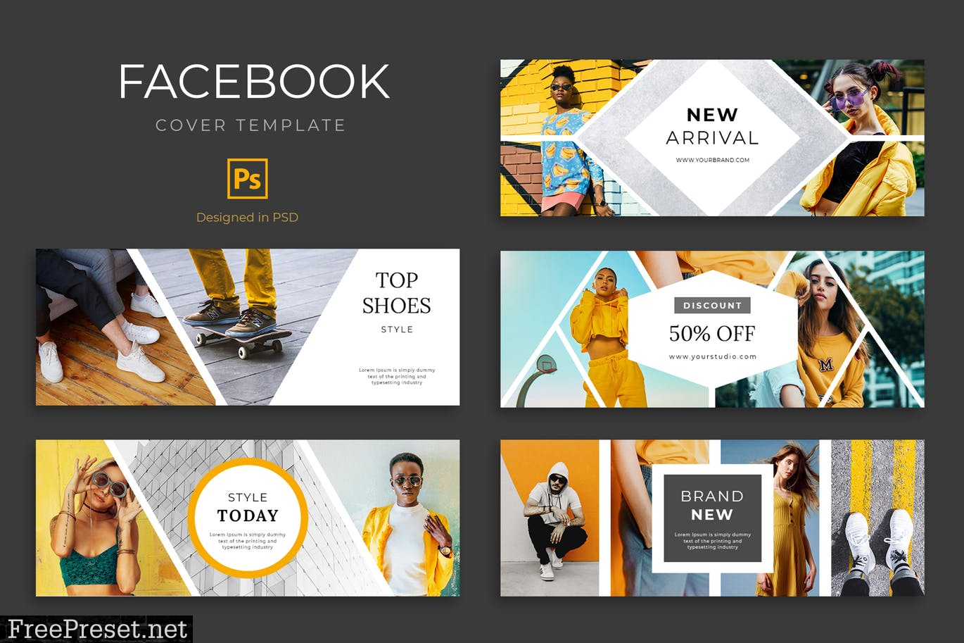 Urban Fashion Facebook Cover Template H22Y22XKU Throughout Photoshop Facebook Banner Template