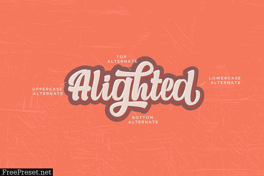 Alexandria Script - 4 Layered Fonts 2132352