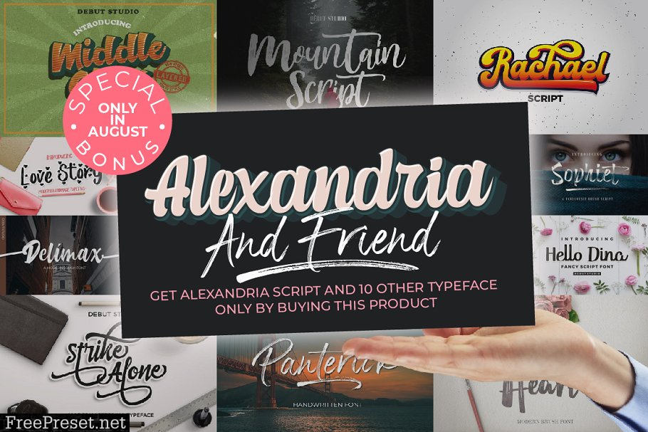 Alexandria Script - 4 Layered Fonts 2132352